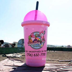 Anuncio de cafetería al aire libre Taza de té de leche inflable de 3 metros que se puede personalizar - Product Image 1