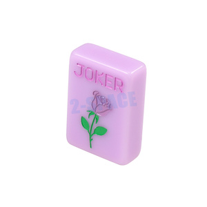 Jeu de Mahjong Américain Personnalisé FuPai 164 Tuiles Couleur Personnalisée Lilas <span class=keywords><strong>Domino</strong></span> Chino Gravure Acrylique Anti-décoloration - Product Image 4