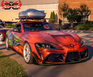 Pour Toyota Gr <span class=keywords><strong>Supra</strong></span> A90 A91 <span class=keywords><strong>Mk5</strong></span> Offres Spéciales cadre de phare en Fiber de carbone sec couvercle de phare Kit de carrosserie accessoires extérieurs - Product Image 3