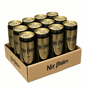 Caja de cartón corrugado duradera de 3 capas tipo <span class=keywords><strong>B</strong></span> para exhibición de latas de cerveza y bebidas, lista para envío, con orificio para el transporte. - Product Image 1