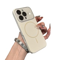 Coque de téléphone en gel de silicone magnétique liquide grand format, finition mate, pour 17 Pro Max, style influenceur, toucher doux, qualité supérieure