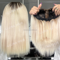 Wig Bob Pendek Lurus Transparan HD 5x5 Warna Kustom Grosir, Wig Lace HD Tanpa Lem dengan Kepadatan 250 untuk Wanita Kulit Hitam