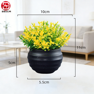 Ensembles <span class=keywords><strong>de</strong></span> <span class=keywords><strong>mini</strong></span>-plantes succulentes artificielles en plastique en gros, fausses plantes, cadeaux, décorations d'intérieur - Product Image 6