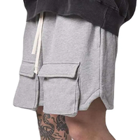 Boxer d'entraînement en éponge française personnalisable pour homme, en coton vierge, bouffée à faible élasticité, sport de rue