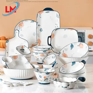 Kapok Designs Amazon Hot Sale Dinner Set Porcelain Kitchen Accessories Dinner Set Wholesale Factory Provided Tableware Set