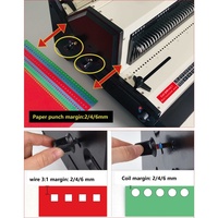 Machine à relier électrique multifonctionnelle pour spirales et fils, perforatrice spirale A4 F4 54 trous avec broches sélectionnables