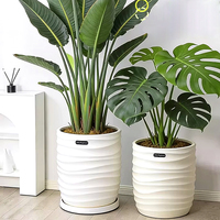 Pots de fleurs en plastique de style moderne de haute qualité pour la décoration de bureau, de sol et de jardin
