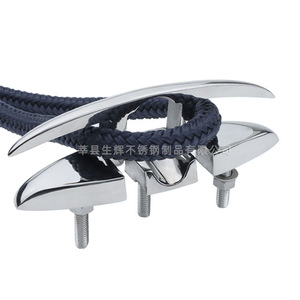 Pilar de amarre de acero inoxidable tipo cuerno de carnero 316 para lanchas rápidas y yates, diseño sin orificios, accesorio náutico - Product Image 2