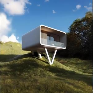 Materiale d'acciaio del <span class=keywords><strong>Bungalow</strong></span> di legno di progettazione tropicale prefabbricato moderno di 80-Sqm con la cupola di grafene per la camera da letto vivente della cucina della scuola - Product Image 5