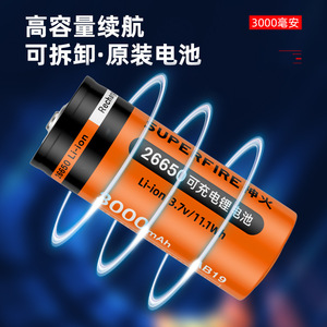 ซุปเปอร์ไปป์ R1-A ไฟฉายซูมแบบชาร์จไฟได้ LED ปรับโฟกัสได้กลางแจ้งกันน้ำเดินป่าตั้งแคมป์ - Product Image 5