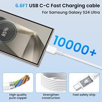 Cable de Carga Rápida PD de 45W, USB Tipo-C Macho a Tipo-C Macho, Cable de Datos y Carga TPE para Teléfono Inteligente, Laptop, Tableta