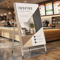 Lecteur publicitaire sur pied, pliable, signalisation numérique portable IP65, haute définition, adapté aux ascenseurs