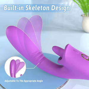Vibrateur 3 en 1, machine vibrante à poussée, vibrateurs en silicone pour le clitoris, vibrateurs à langue pour femmes - Product Image 4