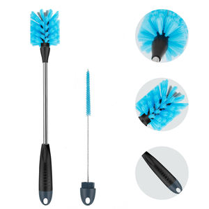 WEVI Kit <span class=keywords><strong>de</strong></span> Cepillos para Botellas 2 <span class=keywords><strong>en</strong></span> 1 Desmontable con Mango Largo, Limpiador <span class=keywords><strong>de</strong></span> Pajitas <span class=keywords><strong>de</strong></span> Acero Inoxidable para Botellas <span class=keywords><strong>de</strong></span> <span class=keywords><strong>Agua</strong></span>, Termos y Vasos <span class=keywords><strong>de</strong></span> <span class=keywords><strong>Cuello</strong></span> Estrecho - Product Image 2