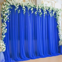 Rideau de fond en tulle à passe-tringles couleur champagne, drapé infroissable pour la décoration de scène de mariage et de fête