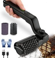 Brosse de nettoyage électrique rechargeable sans fil pour barbecue, de qualité alimentaire, puissante et rotative