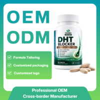 Comprimés Bloqueurs de DHT Marque Blanche OEM pour la Croissance Capillaire 5000mcg Biotine Palmier Nain Anti-Chute de Cheveux Supplément Capillaire Végétarien 60 Comprimés