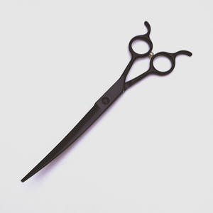 Ciseaux pour animaux de compagnie en téflon noir, ciseaux courbés de 7 pouces pour le toilettage des chiens, ciseaux de beauté, modèle Sw 07cun - Product Image 4