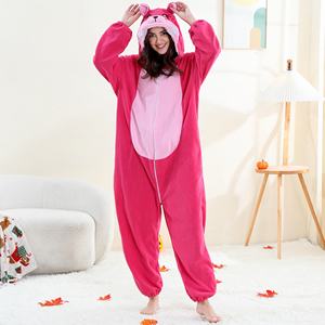 Michley OEM ODM 핫 세일 숲 동물 성인 열 Onesie-분리형 후드 350GSM 양털 (대량 할인) - Product Image 1