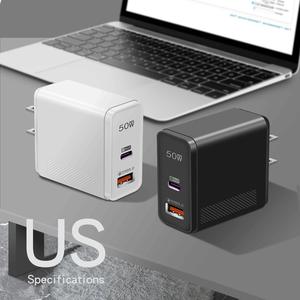 Cargador PD Tipo C de 50W, Adaptador USB C de Carga Rápida de 2 Puertos para Xiaomi <span class=keywords><strong>13</strong></span>, <span class=keywords><strong>Galaxy</strong></span> <span class=keywords><strong>S22</strong></span>, iPhone 14, 15, Huawei, Compatible con PD 3.0 - Product Image 3