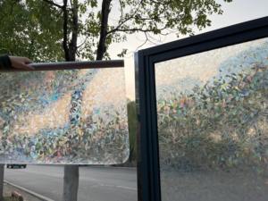 Adesivo adesivo adesivo adesivo adesivo statico per Privacy in <span class=keywords><strong>vetro</strong></span> colorato colorato pellicola per la Privacy arcobaleno aderisce 3D Dec - Product Image 3