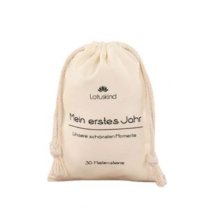 New <b>Small</b> <b>Bag</b> With Strings for <b>Small</b> Businesses Custom Organic Canvas Cotton <b>White</b> Mini Lightweight Gift <b>Bags</b> With Logo - Product Image 1