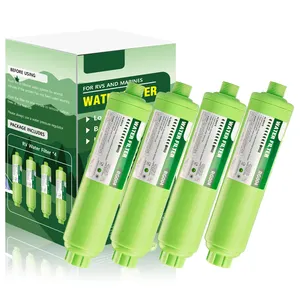 RVGUARD Inline RV Water Filter NSF Certified Reduces Odors Bad Taste Rust Chlorine, Ideal for RV and Marine use, 4 Pieces