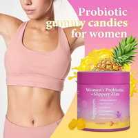 Gummies de soins pour femmes OEM & ODM, 60 probiotiques naturels, pour l'énergie, marque privée, complément alimentaire, bonbons gélifiés GMP, dosage