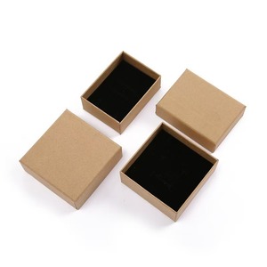 Caja de regalo rígida con tapa y base, logotipo personalizado, cinta de papel kraft, caja de embalaje para joyería y relojes - Product Image 2