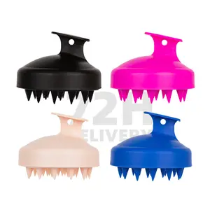 Escova de cabelo de silicone para limpeza do couro cabeludo, massageador, escova de cabelo, esfoliante e escova de cabelo com cerdas macias, ideal para banho e banho