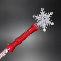 Bâton lumineux flocon de neige de 78 cm, jouet lumineux en plastique ABS pour enfants, fête de Noël, vente en gros, logo personnalisé et faible MOQ