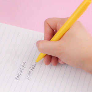 प्रचार कस्टम लोगो मुद्रित बॉलपॉइंट पेन कम कीमत कई रंग रिट्रेटेबल नरम रबर क्लिक प्लास्टिक पेन नारंगी 1.0 मिमी - Product Image 6