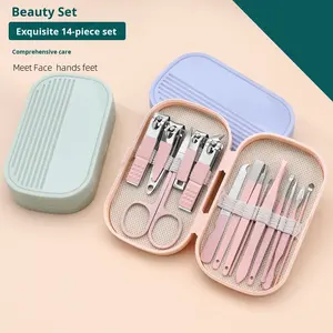 Kit de toilettage complet professionnel outils de manucure et de pédicure sans danger pour adultes et enfants ensemble de coupe-ongles avec emballage en boîte - Product Image 3