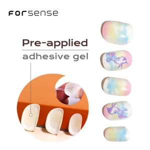 Enfants <span class=keywords><strong>faux</strong></span> Nail Art mignon Ombre couleurs presse sur les ongles pour enfants 11 filles <span class=keywords><strong>Pastel</strong></span> coréen licorne conceptions <span class=keywords><strong>faux</strong></span> ongles personnalisé - Product Image 3