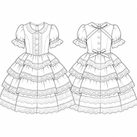 Robe Lolita rose personnalisée pour poupée BJD, manches courtes bouffantes, jupe en dentelle à plusieurs niveaux, pour tenue de poupée BJD articulée 1/10 1/12