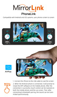 Nuevo 5 "HD pantalla 1Din coche Mp5 reproductor Android Auto + Carplay coche estéreo Radio RCA Audio FM BT 5,1 marcha atrás ayuda espejo enlace
