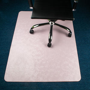سجادة كرسي مكتب وردية بنقش الورود للسجاد، سجادة مكتب مزينة بالمسامير للأرضيات المغطاة بالسجاد قليل الكثافة، سجادة واقية للسجاد - Product Image 2