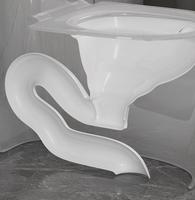 Ensemble de toilettes monobloc en céramique blanche de luxe de style royal européen, à poser au sol, avec chasse d'eau cyclonique, pour usage extérieur