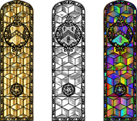 Panel Decorativo de Vidrio Tintado Personalizado, Vidrio Artístico Laminado para Privacidad, para Iglesia, Hotel, Dormitorio, Sala de Estar, Comedor, Estilo Europeo