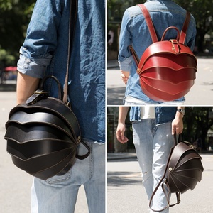 Genuine <b>Leather</b> Women <b>Backpack</b> <b>Large</b> Capacity Bag Crazy Horse <b>Leather</b> Beetle-shaped <b>Backpack</b> Special Designed Bag for Men - Product Image 6