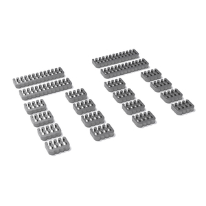 Set 20 potong kualitas tinggi 24 Pin X 4 8-Pin X 16 "3.5mm sisir berlengan ekstensi kabel abu-abu! Stok sisir kabel komputer! - Product Image 3