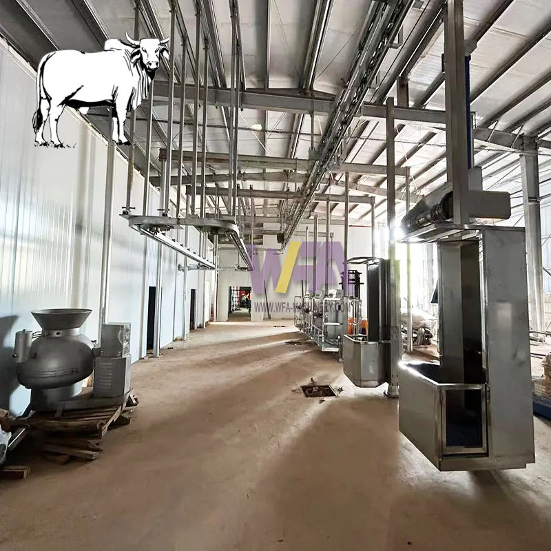 Melhor serviço halal 100-200 gado por turno abatedouro máquina de carne bovina máquinas de processamento de carne para vaca açougueiro equipamentos