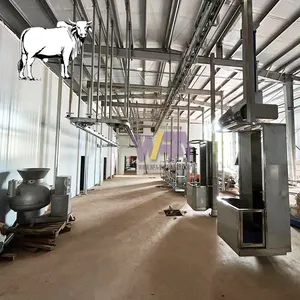 Best service halal 100 - 200 cattle per shift abattoir machine beef meat processing machinery for cow butcher equipment