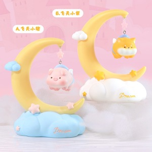 Lámpara Decorativa Nocturna de Cuentos de Hadas Yu Mo Moon, Cerdo Volador y Shiba Inu, para Dormitorio Infantil, Regalo - Product Image 1
