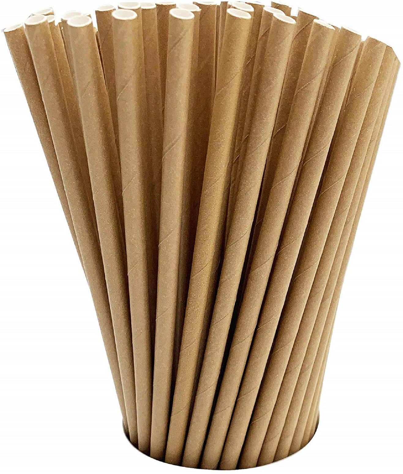 Recyclable Kraft Paper Straws Biodegradable Beverage Coffee Milk Drinking Paper Straws for Wedding Party