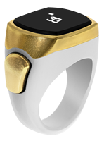 Bague Tasbeeh numérique unisexe étanche pour musulmans, 6 canaux, rechargeable, silencieuse, or rose, compteur Iqibla, contrôle par application
