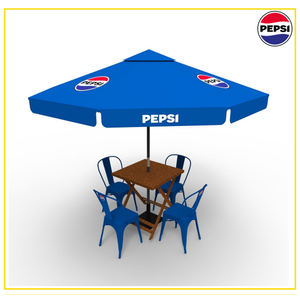 ชุดร่มและเก้าอี้ในสวนกลางแจ้งทุกสภาพอากาศที่ทันสมัยหลังคาป้องกันรังสียูวีขนาด4*4ม. พับได้แบบพกพาสำหรับใช้งาน - Product Image 2