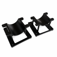 Support de fixation de câble de robot industriel en métal anodisé noir usiné sur mesure par CNC, support de moteur