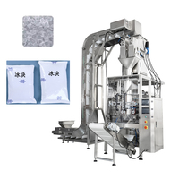Équipement d'emballage vertical automatique pour les travaux d'emballage industriel de glace en blocs et en cubes, machine d'emballage de glace granulaire
