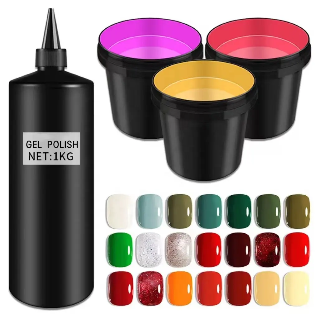 Kinnco Hot Sale 1KG Gel Nail Polish Long Lasting 512 Colors Nail Art UV Gel Polish for Salon Use